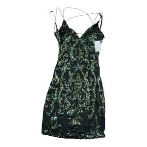 ***SOLD***Windsor Green & Black Sequin Mini Dress – XS – NWT